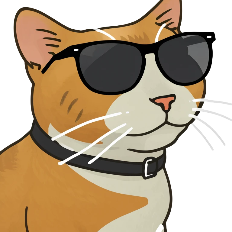 Cat with sunglasses emoji
