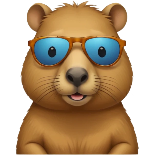 Capybara wearing sunglasses emoji