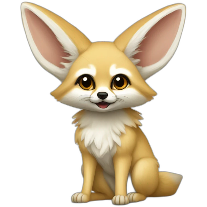 Fennec avec un drapeau algérien  emoji
