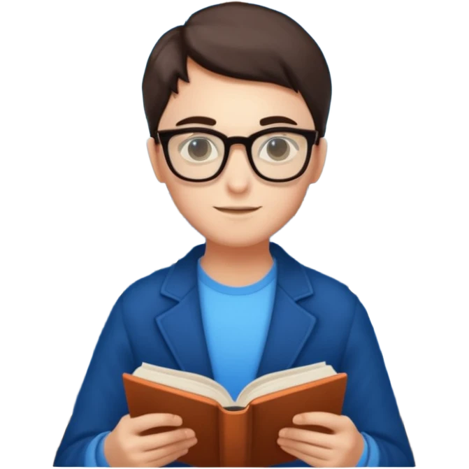 Window with person reading + blue light, Apartment Windows. emoji