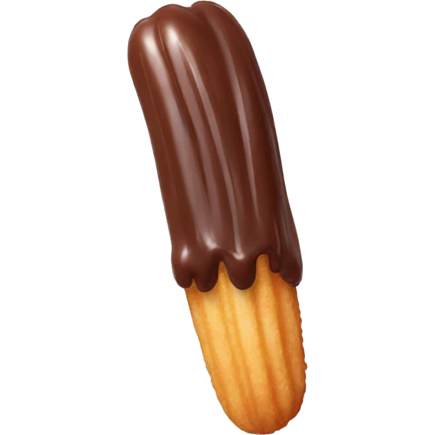 Dipped chocolate churro tip emoji