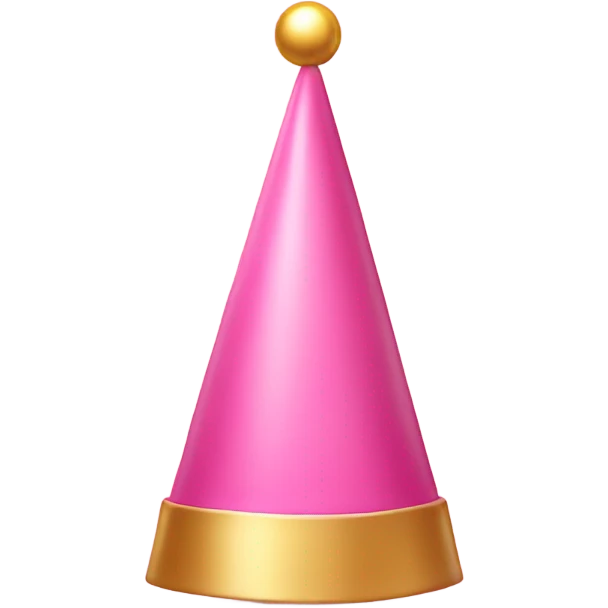Birthday hat pink gold emoji
