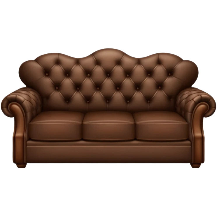 dark brown lether sofa emoji