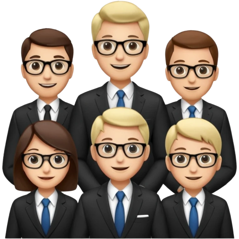 People in suits wearing glasses emoji