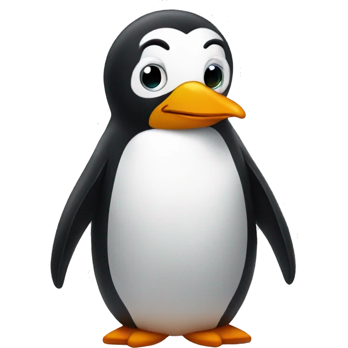 penguin thinking emoji