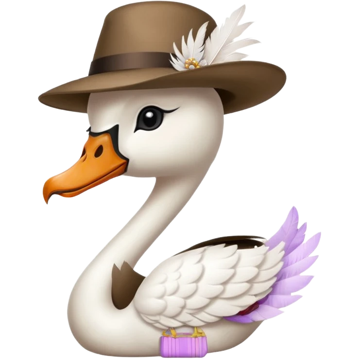 a swan selling items emoji
