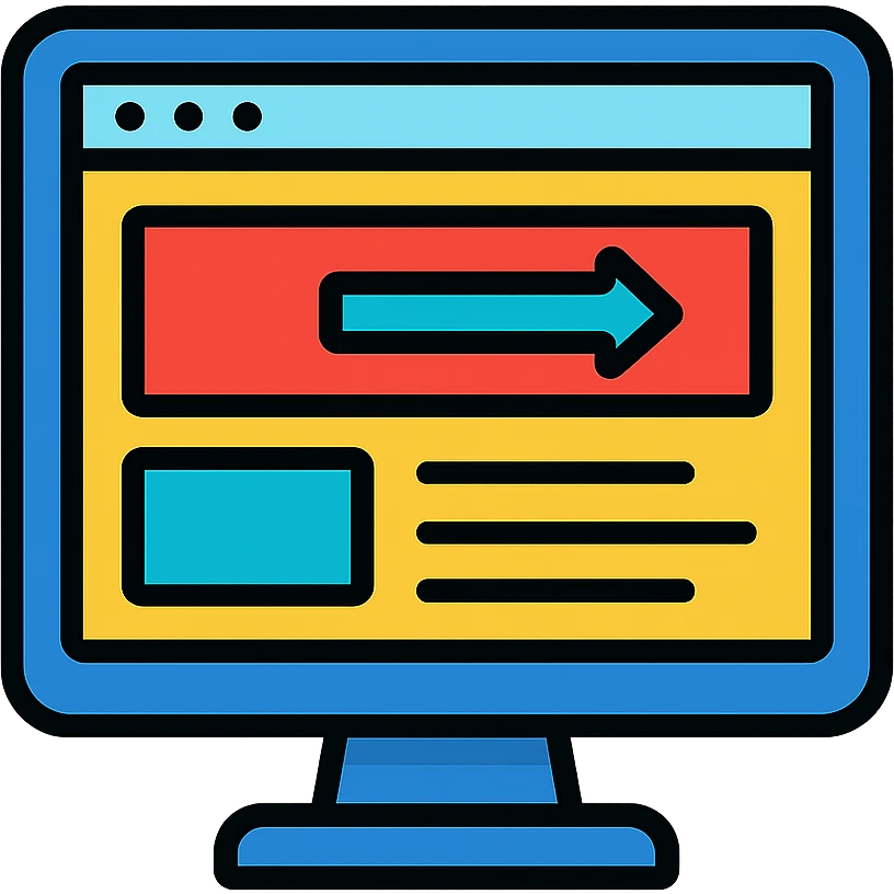 Responsive website page displayed on computer screen emoji