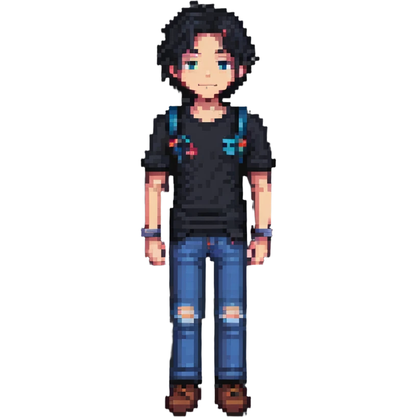 Pixel art boyfriend character emoji