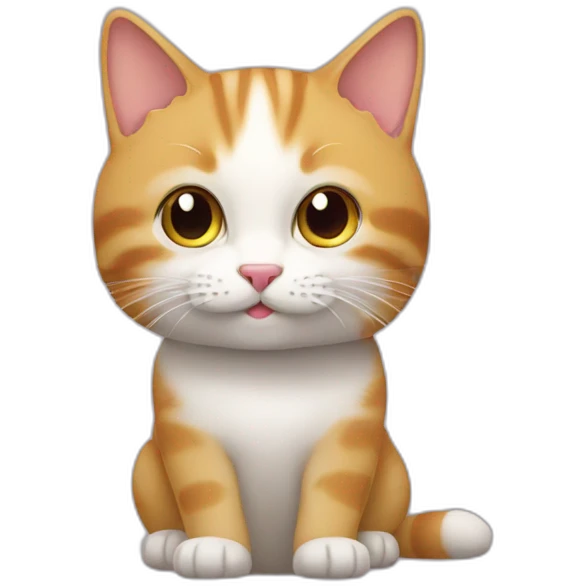 un chat sur un chat emoji