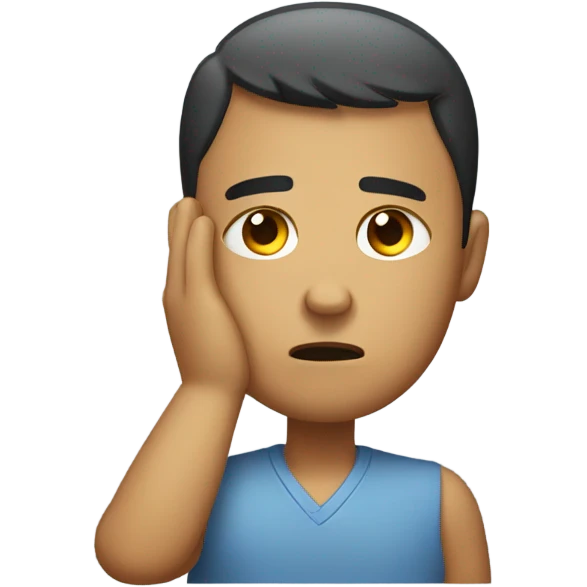 Disappointed with hand on forehead emoji