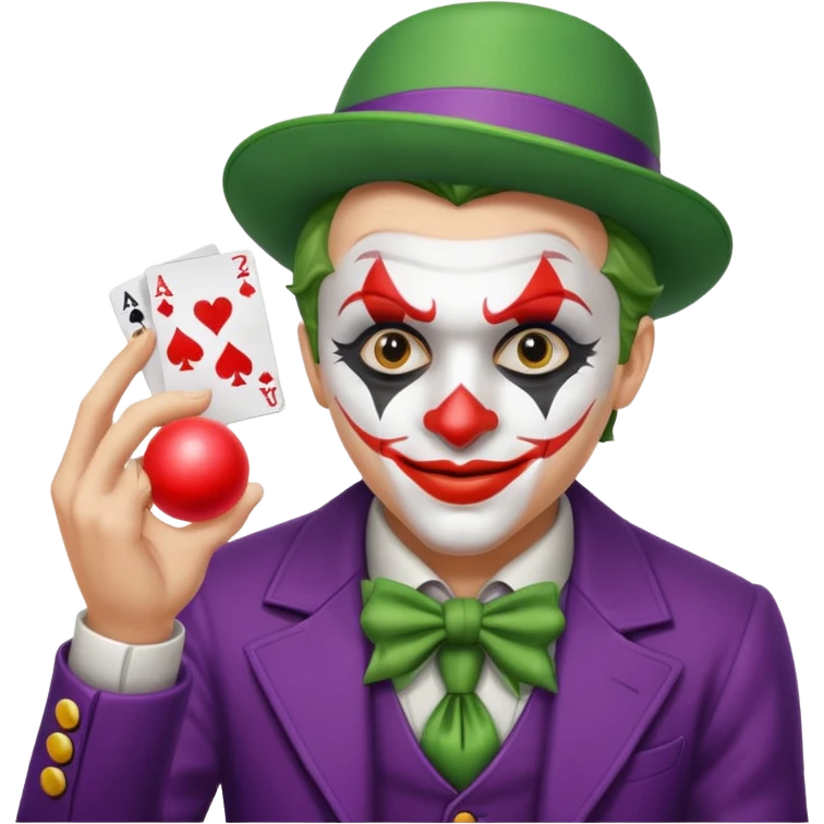 card joker spinning ball on finger emoji