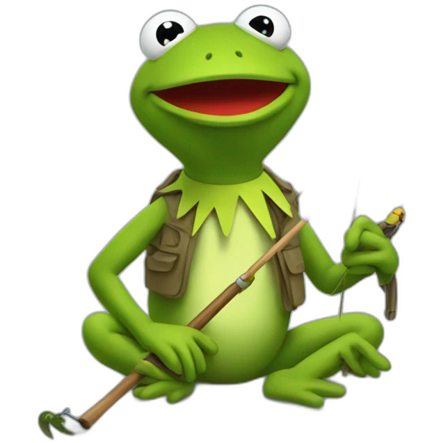 fishing kermit emoji