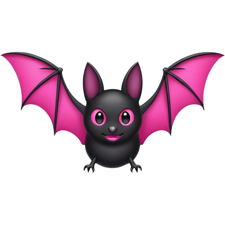 Black Hot Pink Bat emoji