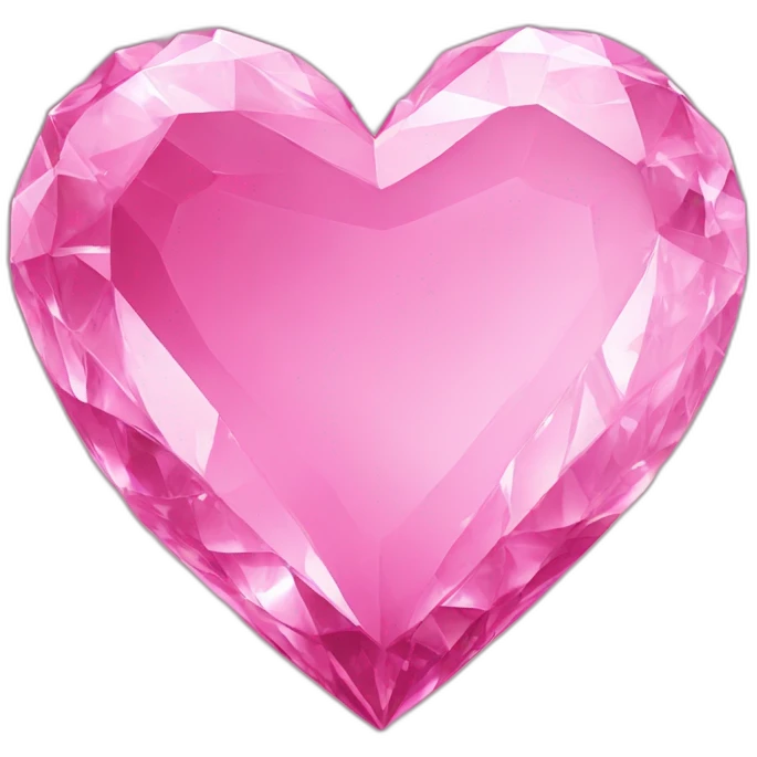 Pink crystal heart emoji