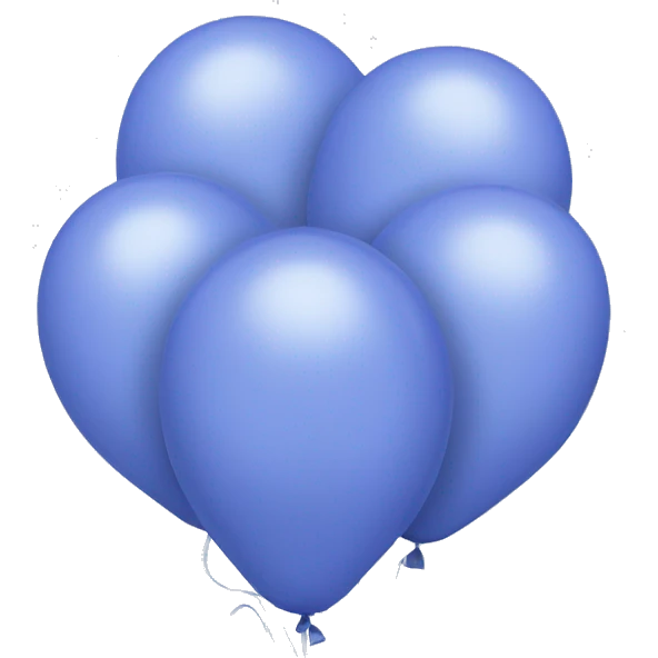 Periwinkle balloons emoji