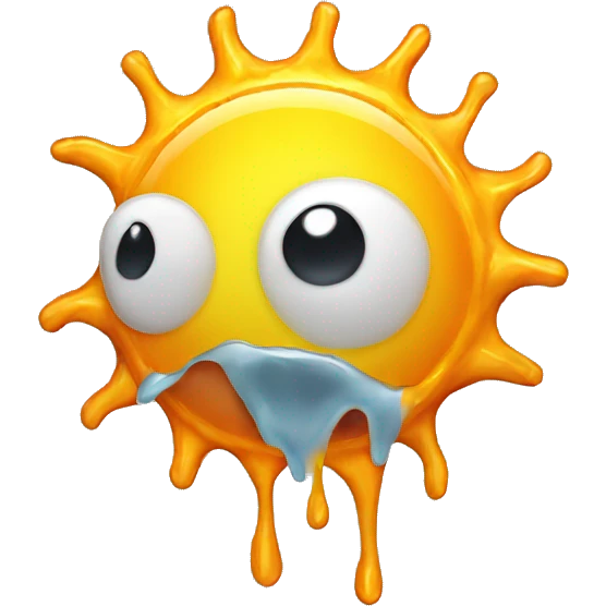 Melting sun emoji