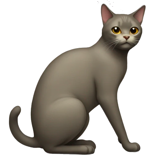 Cat with no eyes and only three legs emoji
