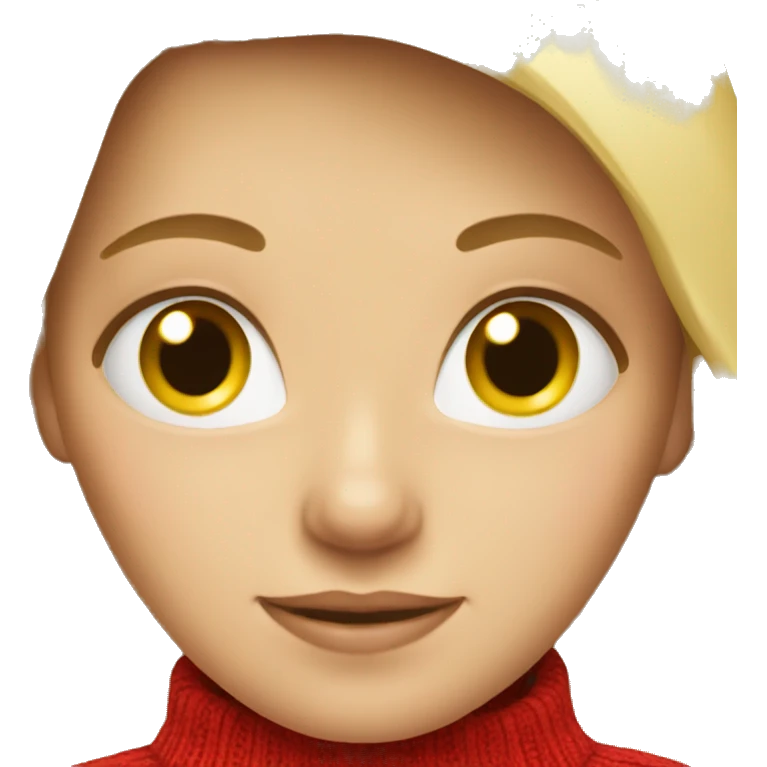 Blonde girl with red sweater emoji
