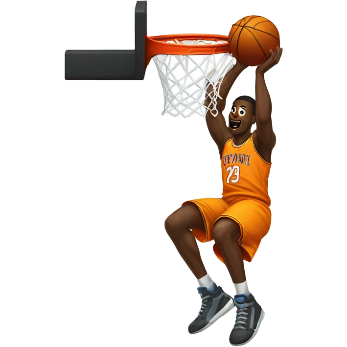 A black man dunking a basketball  emoji