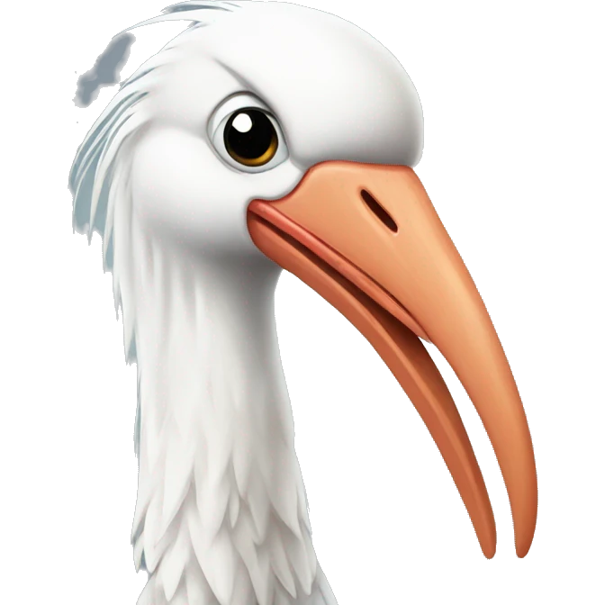white stork emoji
