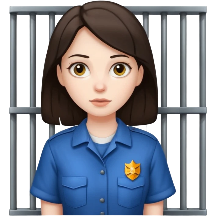Brunette in jail emoji