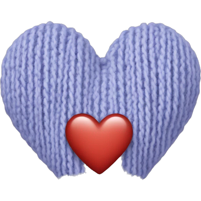 knit heart emoji