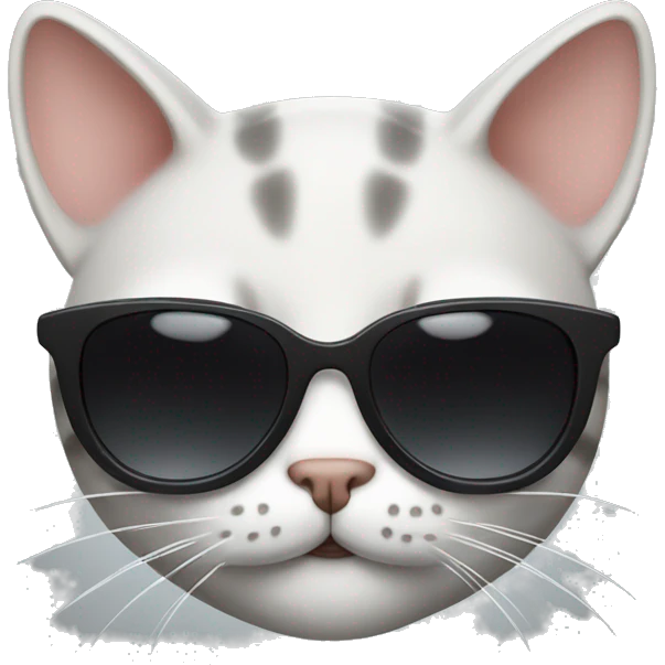 Cat with a sunglass emoji