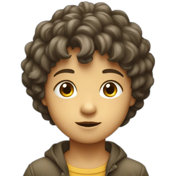 enfant sur un héron emoji