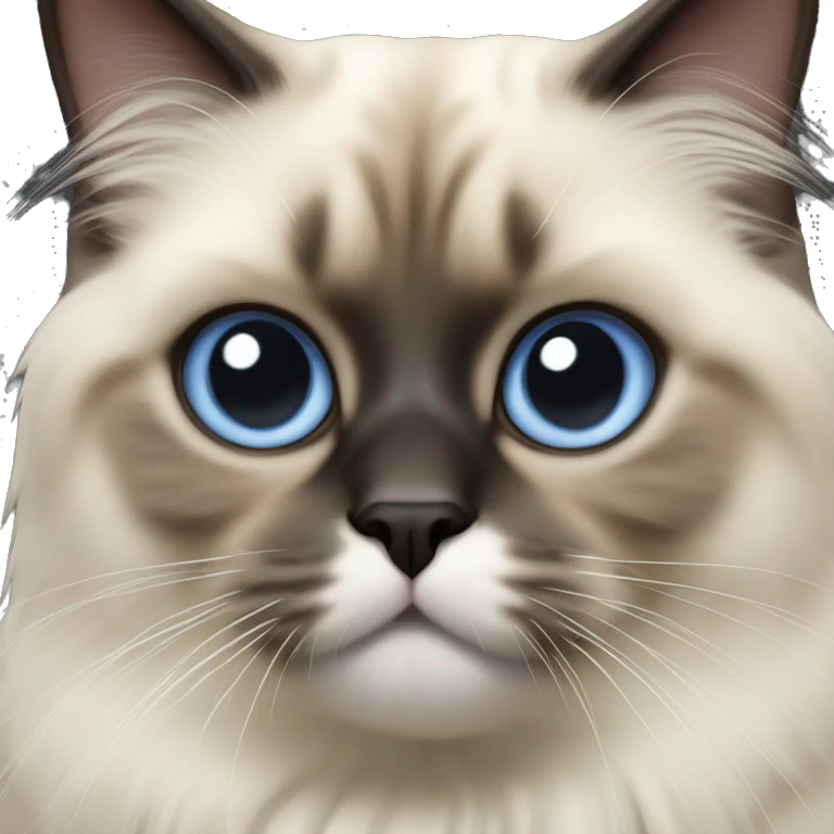 Realistic birman cat emoji