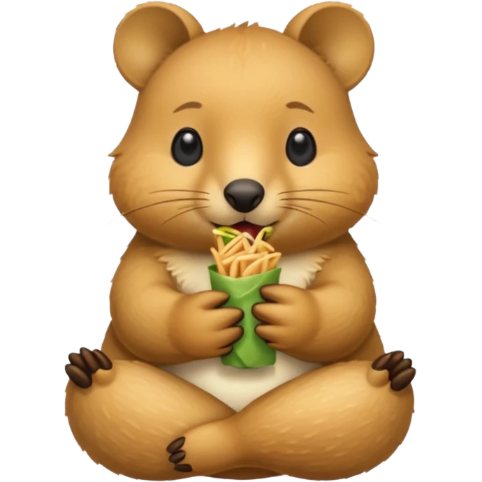 quokka eating spring roll emoji