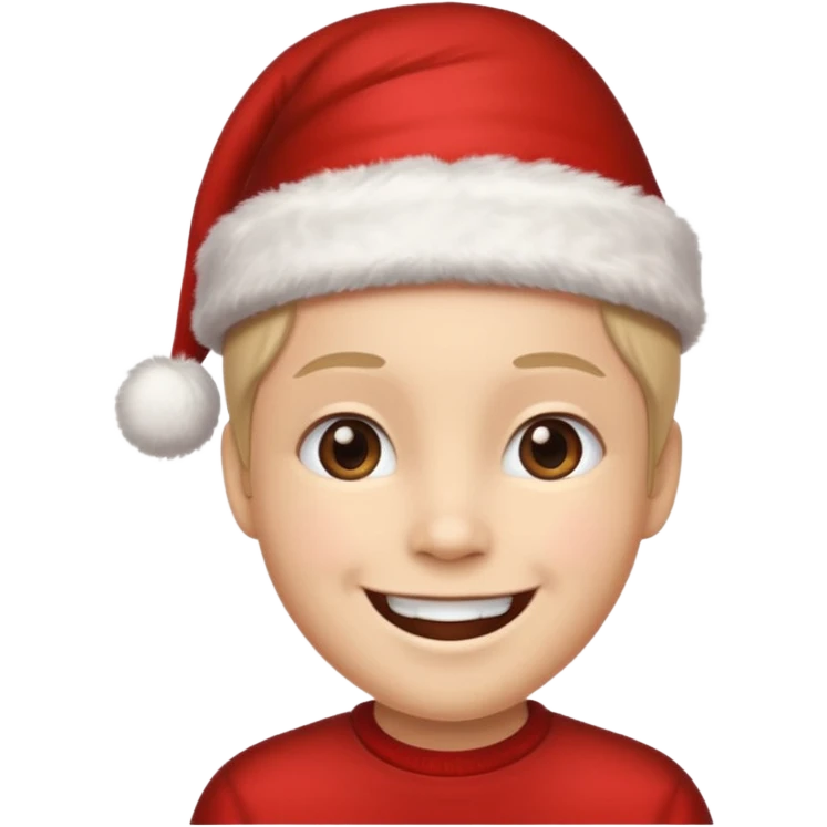 Una cara con gorro de navidad emoji