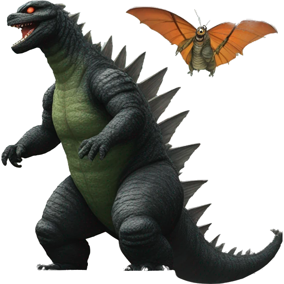Godzilla 1964 and mothra emoji