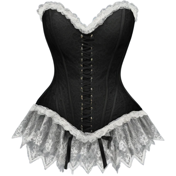 black lace corset emoji