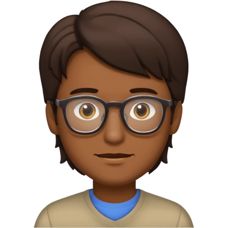 swag dude with glasses and big brownish dark hair  emoji