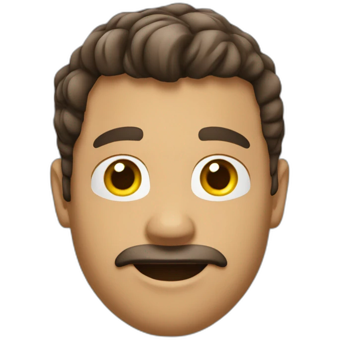 personne brun cheveux court homme emoji