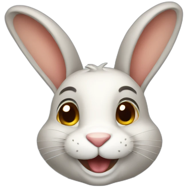 Smiling rabbit emoji