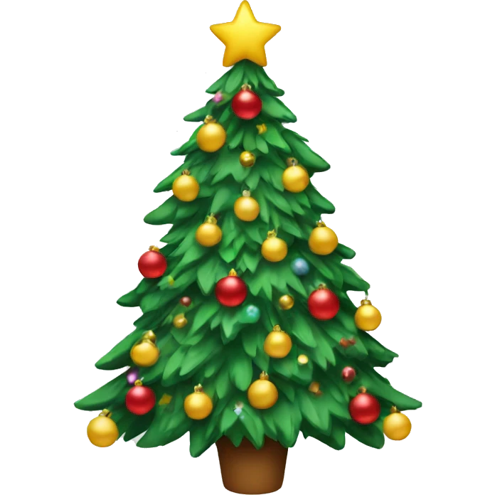 Decorated Christmas tree emoji