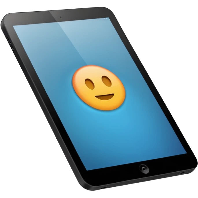 tablet device, simple, clear, no text emoji