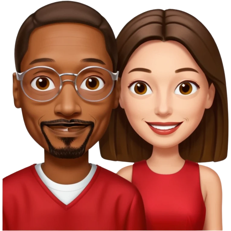  snoop dogg and elon musk in red dress emoji
