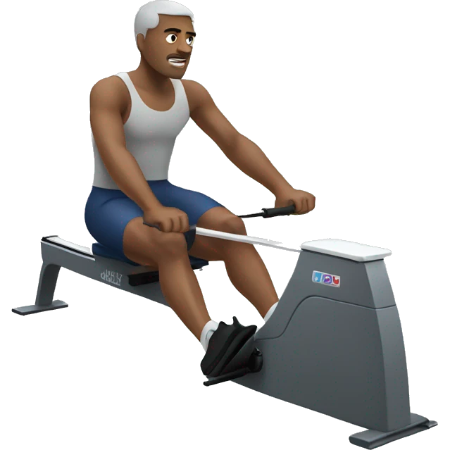 Man on rowing machine  emoji