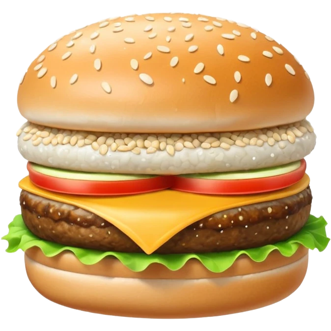 glitter white hamburguer emoji