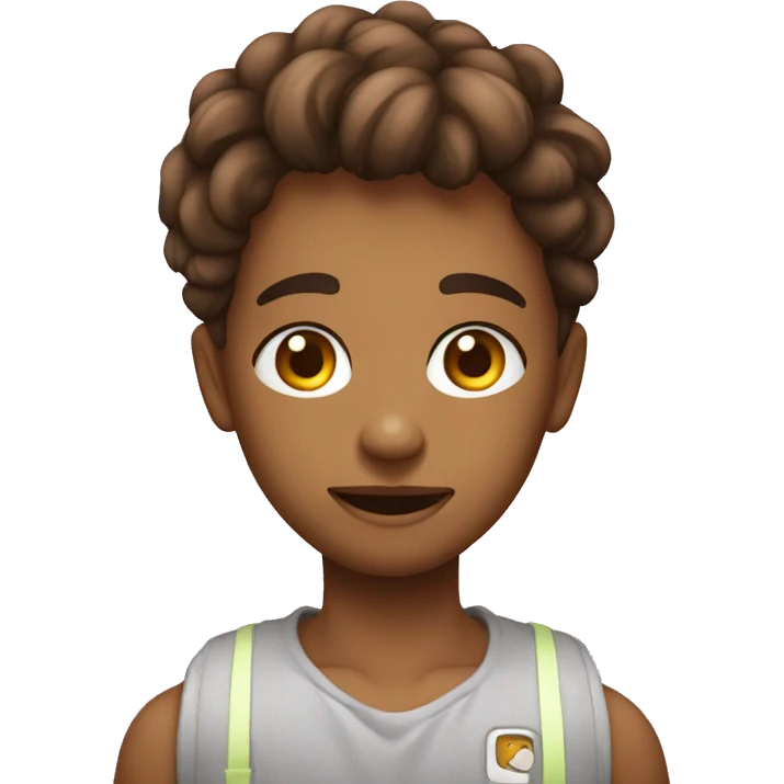 Adolescente,fazendo coração com a mão  emoji