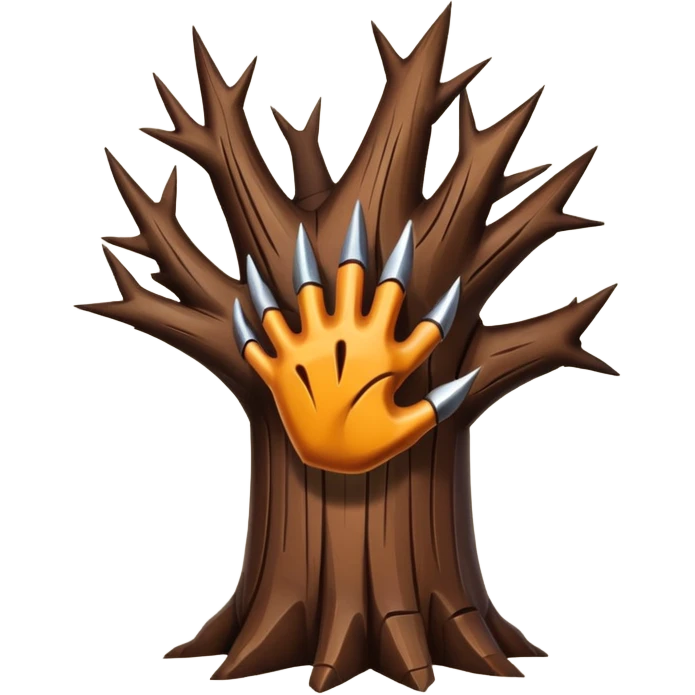 claw on tree  emoji