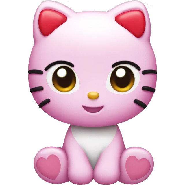 hello kitty with heart eyes  emoji