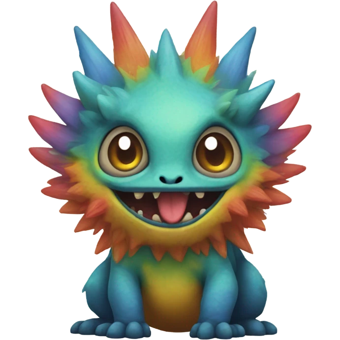 Colorful painted Fakémon-creature emoji