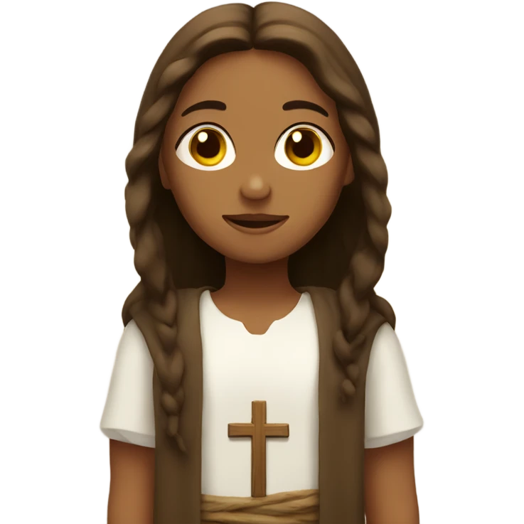 Girl with Jesus emoji