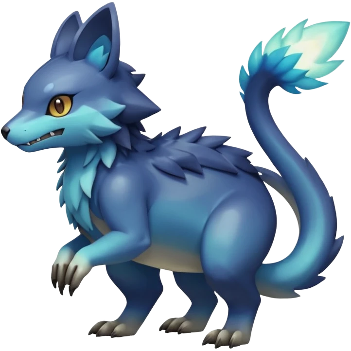 Dusky Muted Smoky Matte Gradient-toned Pokémon-Fakémon-vernid-Digimon-Creature, (full body) emoji