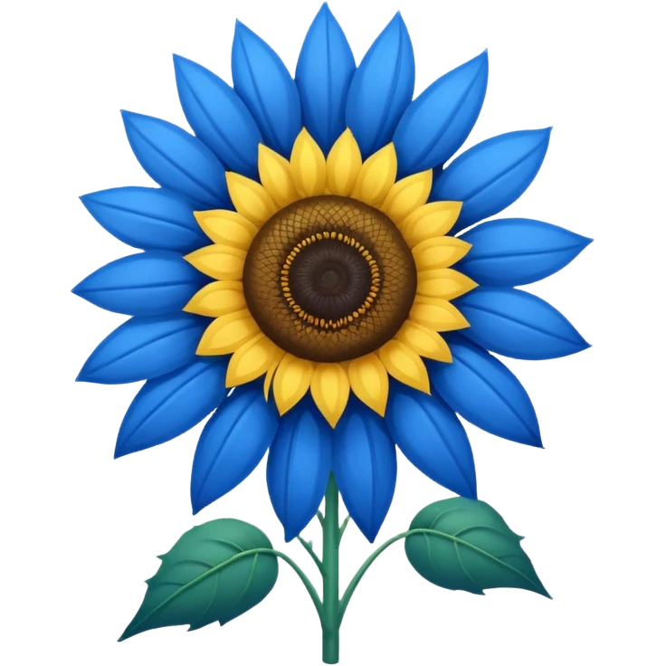 blue sunflower emoji