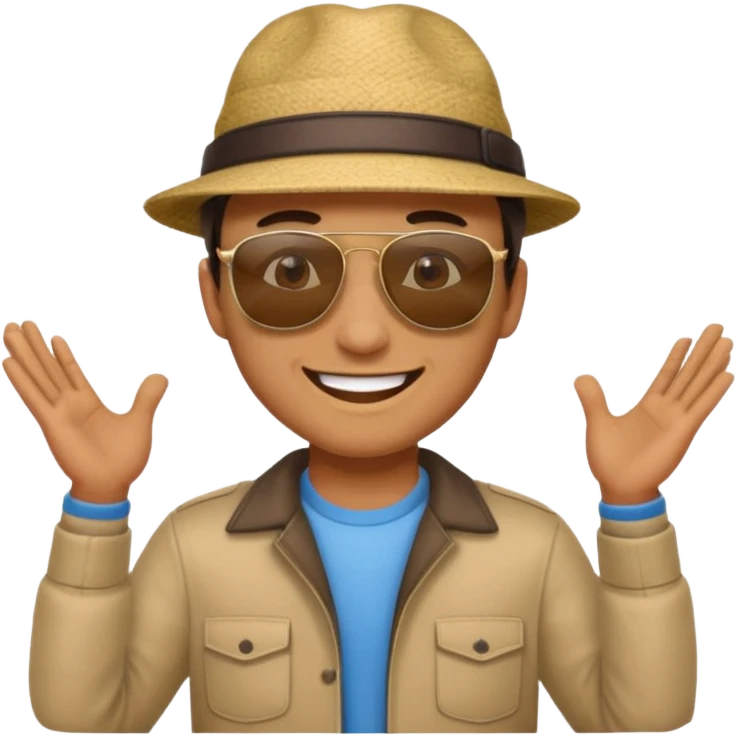 The man need to standing up emoji