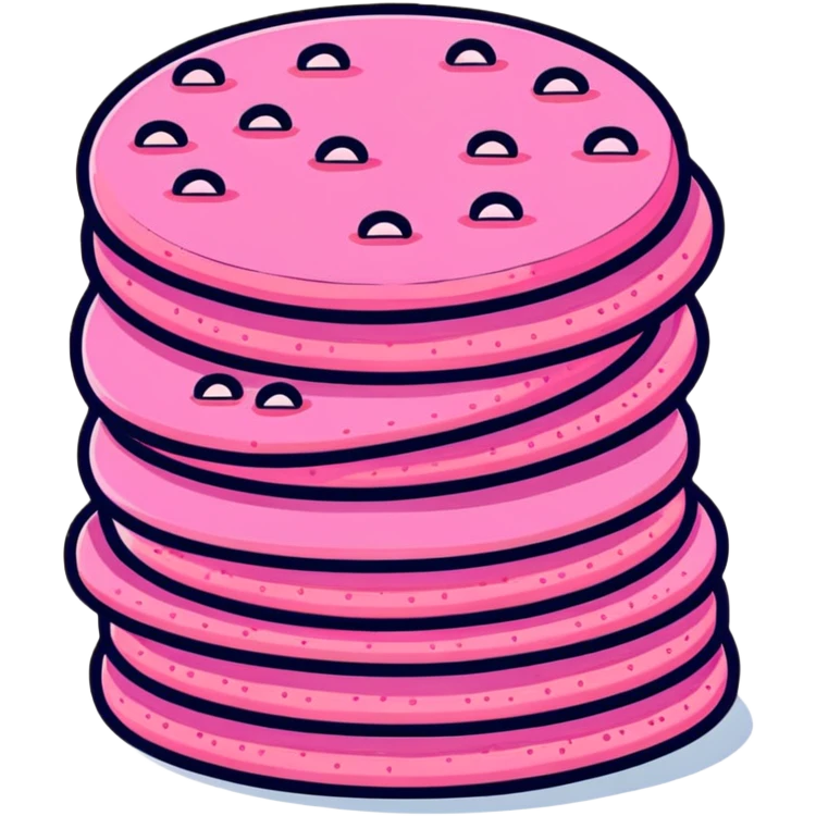 Pink cookies emoji